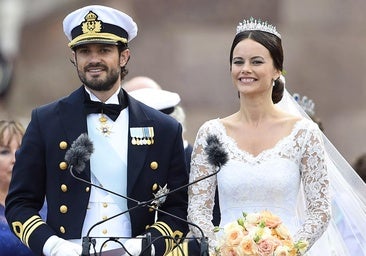 La princesa Sofía de Suecia, el día de su boda con el príncipe Felipe.