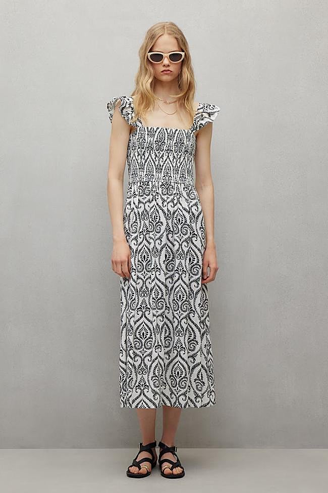 Vestido largo nido de abeja (39,99€)