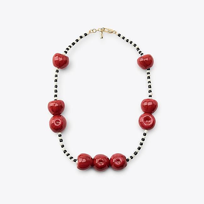 Collar abalorios cerezas (12,99€)