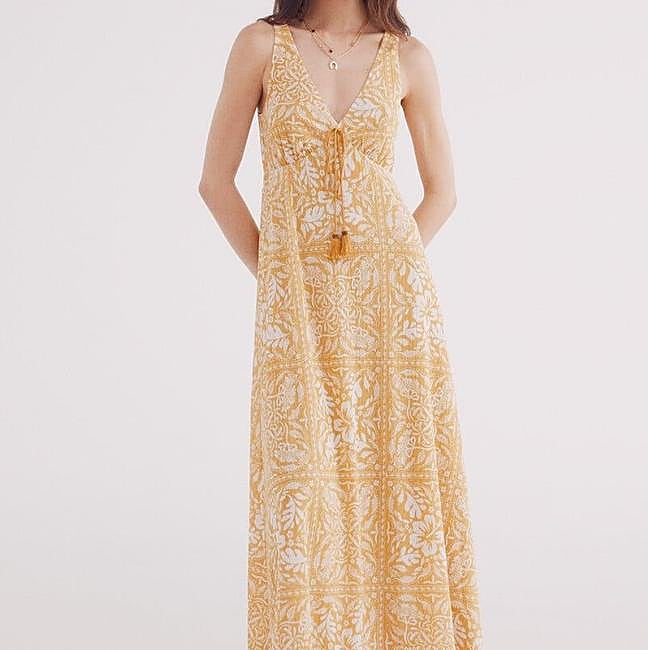 Vestido estampado fluido