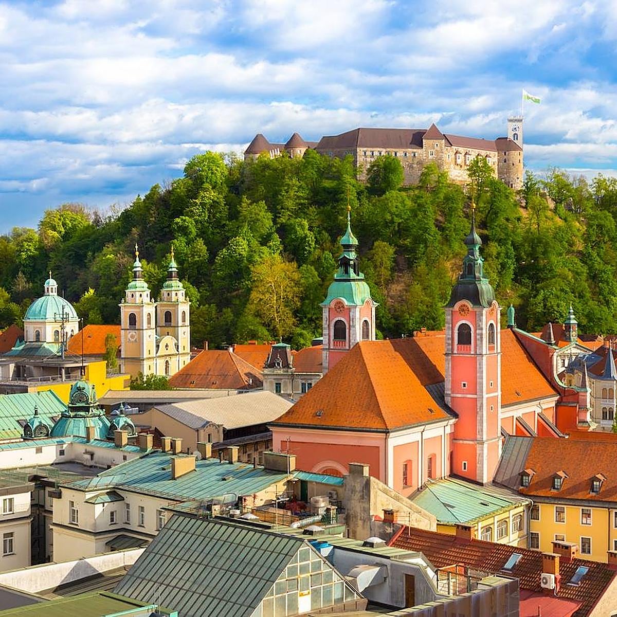Vista panorámica de Liubliana, capital de Eslovenia.