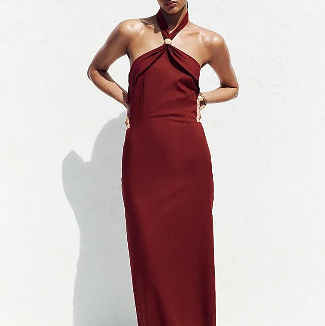 Vestido halter de tubo