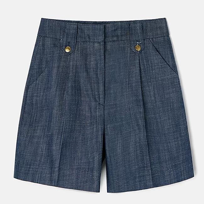 Bermuda de mujer unique lino denim (41,99€ en El Corte Inglés)