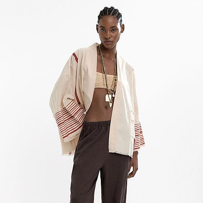 Kimono estampado corto