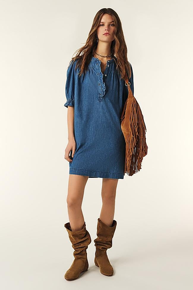 Vestido corto de mezclilla Liconi (195€)