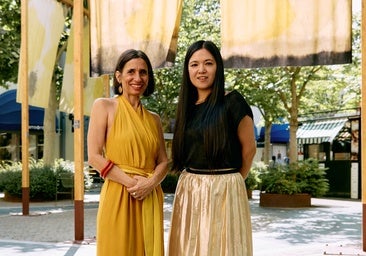 Gavina Ligas y Ayako Yokota, las diseñadoras de Aletheia, en Las Rozas Village.