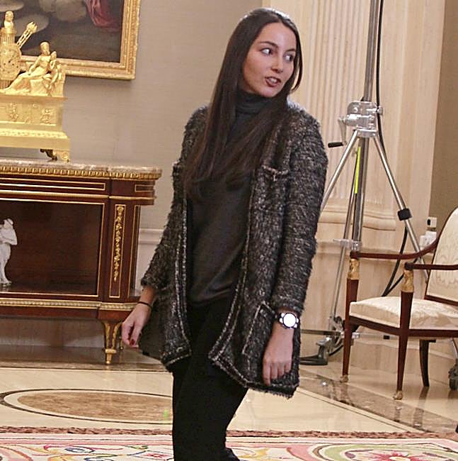 La actual duquesa de Suárez, en el Palacio de la Zarzuela, en una imagen retrospectiva.