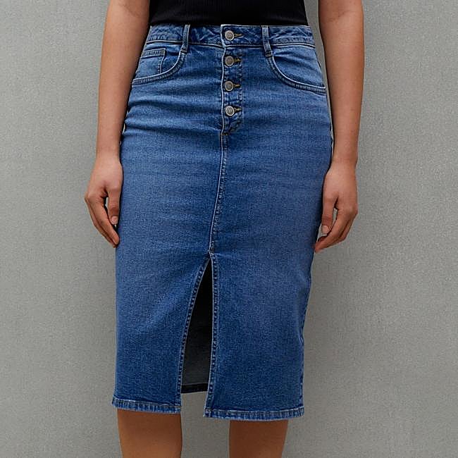 Falda midi denim con botones de Easy Wear (25,15€)