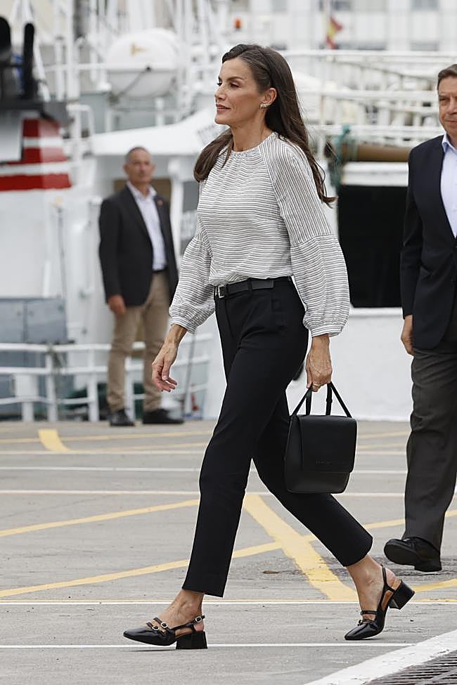 Letizia en su visita a Buruela