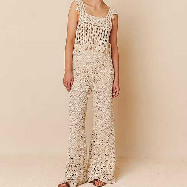 Pantalones de crochet flare