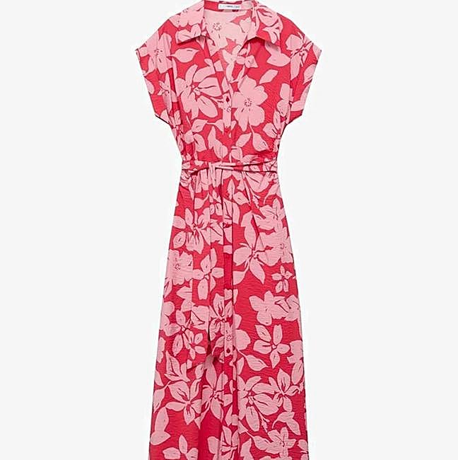 Vestido floral de Mango, 29,99 euros.