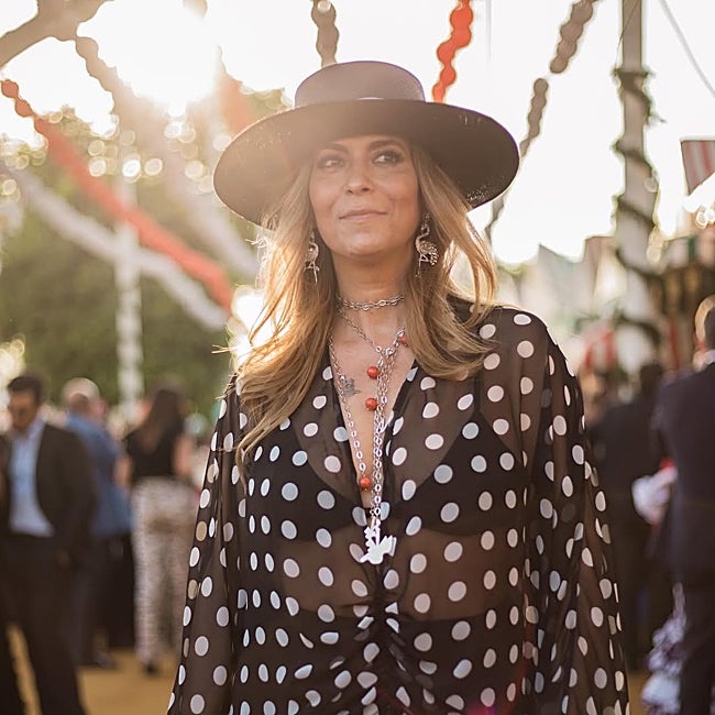 Juana Martín en la Feria de Abril.