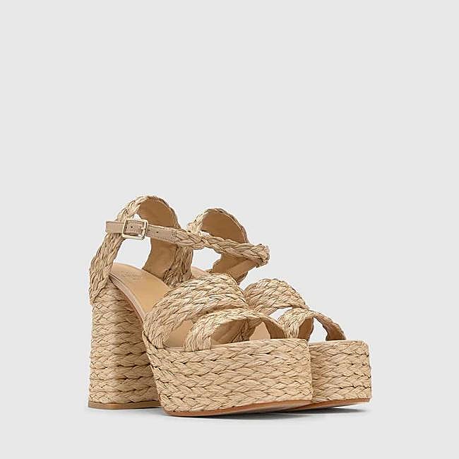 Cuñas de yute con tacón alto