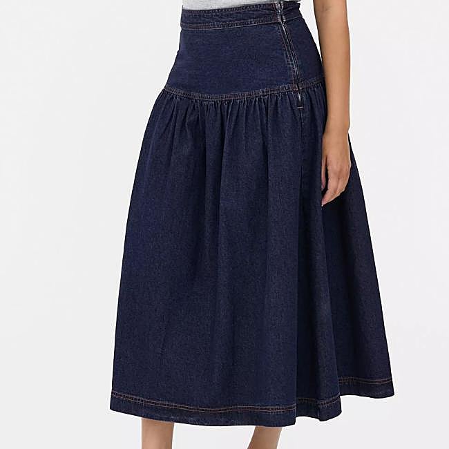 Falda denim de vuelo