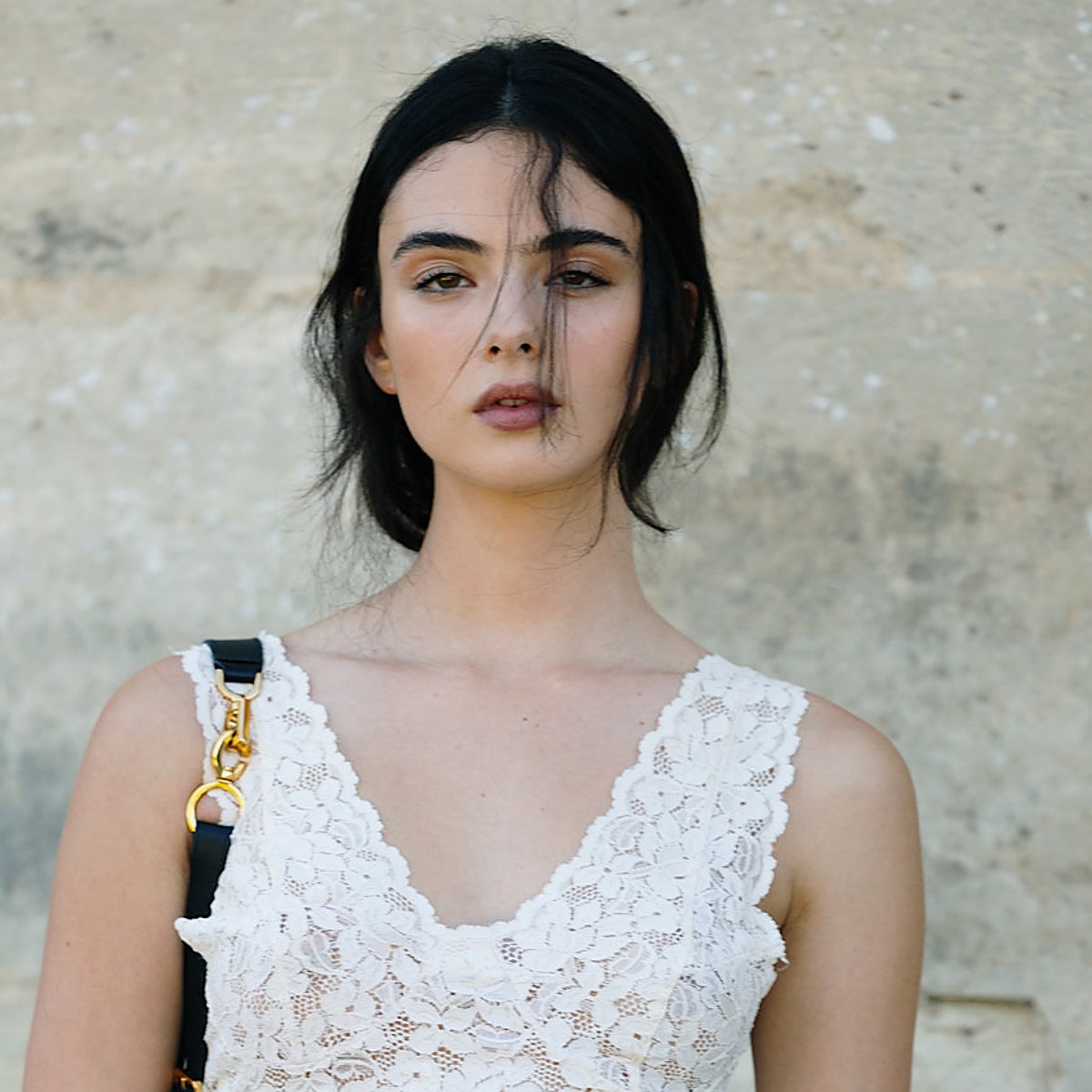 Deva Cassell con eyeliner.