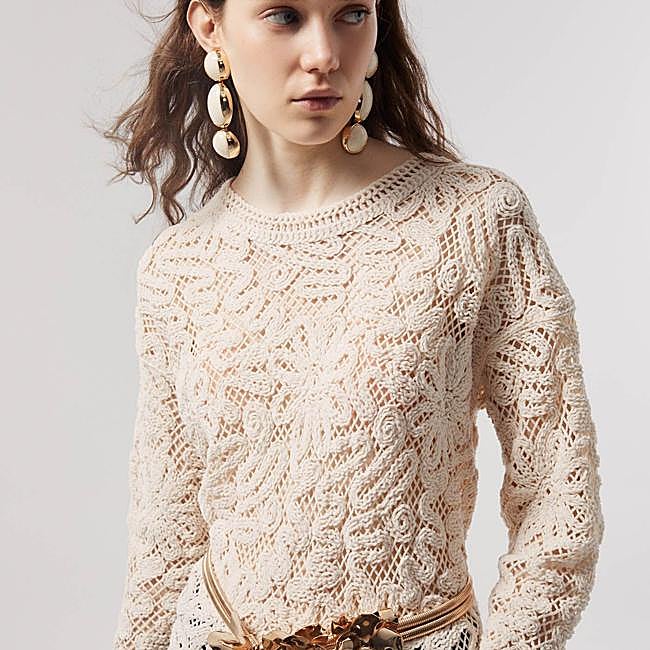 Jersey de crochet calado