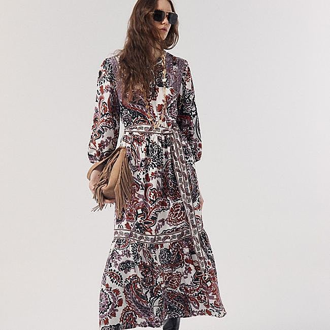 vestido con estampado de cahemira