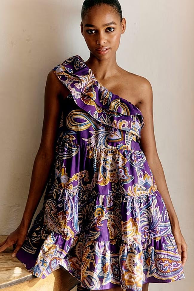 Vestido Leanore Estampado Morado Soffi (145€)