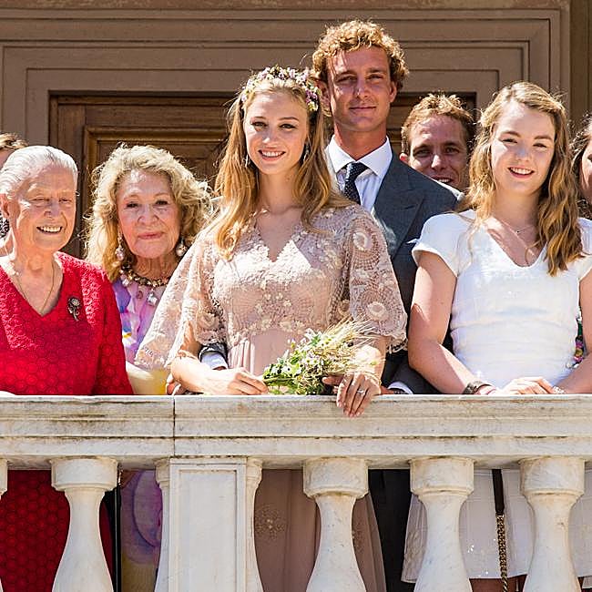 Beatrice Borromeo y Pierre Casiraghi, el día de su boda civil, en 2015.