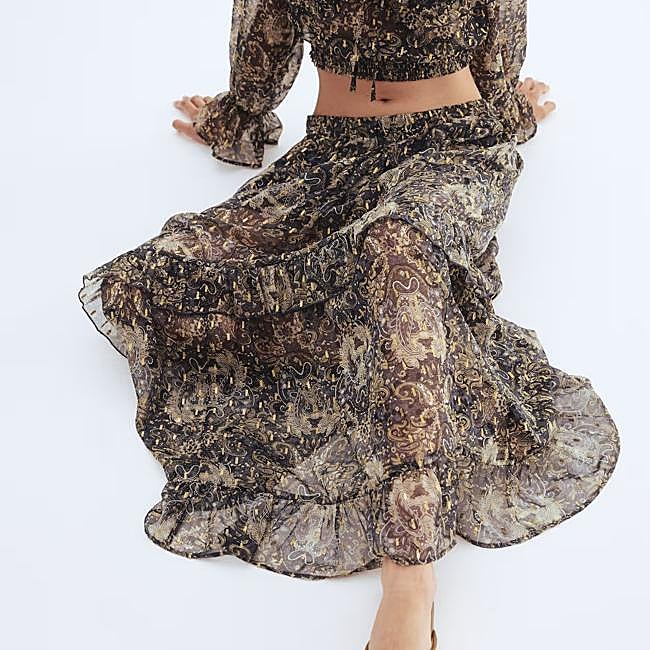 Falda estampada de H&M (34,99 euros)