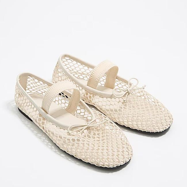 Bailarinas de rejilla con lazo