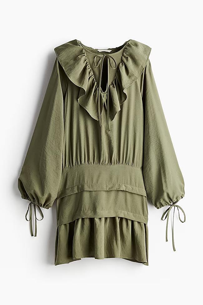 Vestido verde de H&M (49,99 euros)