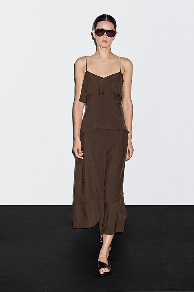 Vestido largo volantes (79,95€)