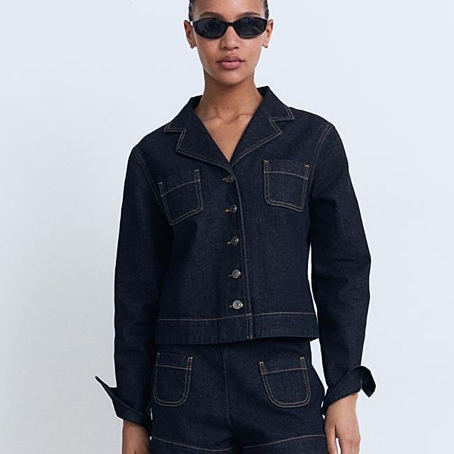 Chaqueta vaquera con cuello solapa