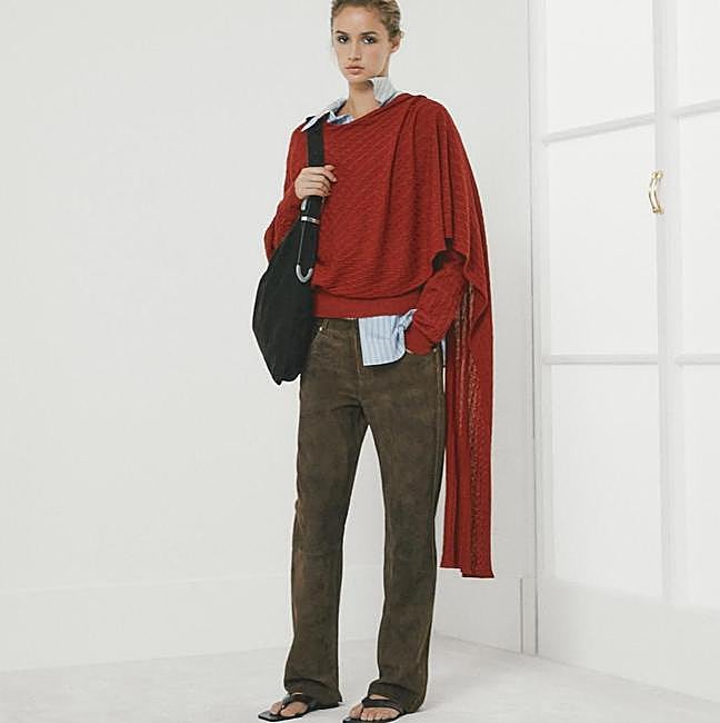 Pantalón largo de ante