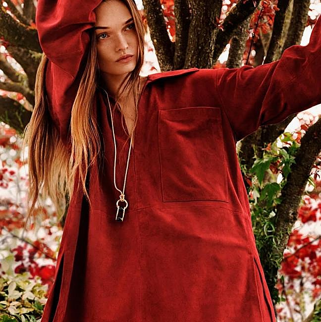 Camisa ancha de ante