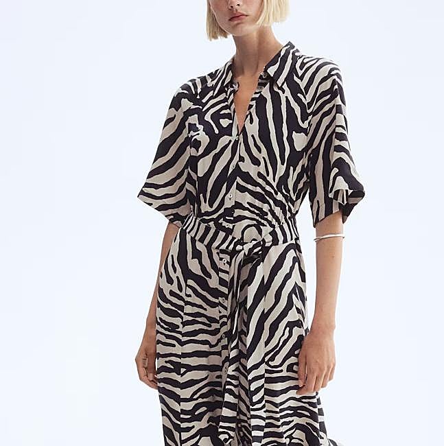 Vestido camisero animal print