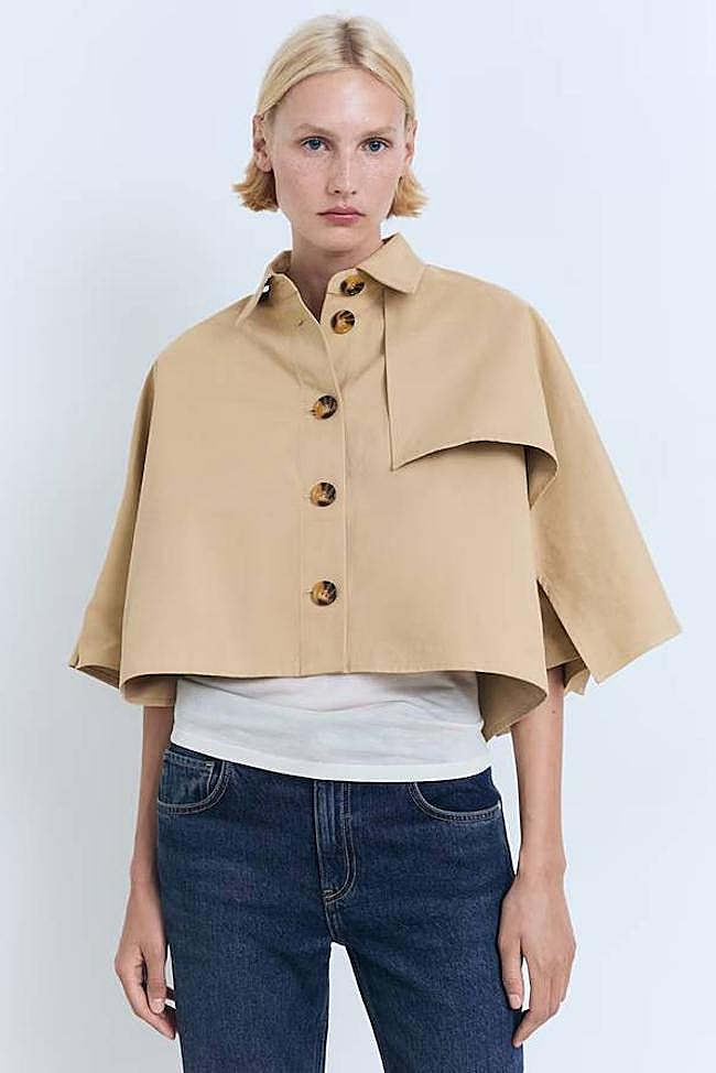 Trench crop estilo capa (59,95€)