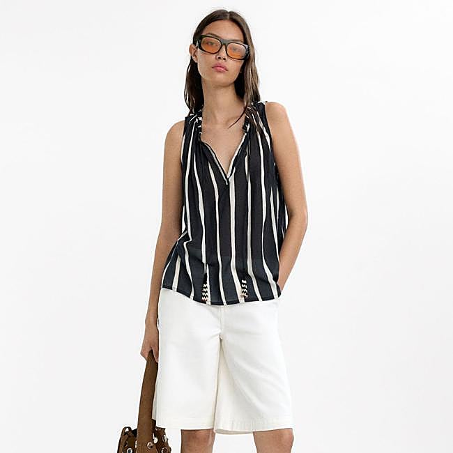 Blusa con rayas fluida