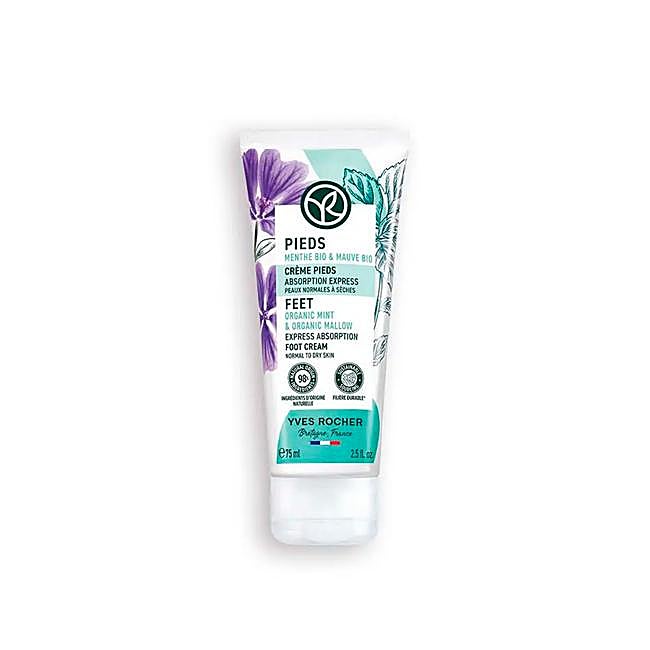 Crema de pies de absorción rápida de Yves Rocher.