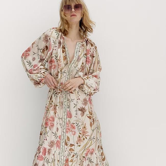 Vestido largo estampado