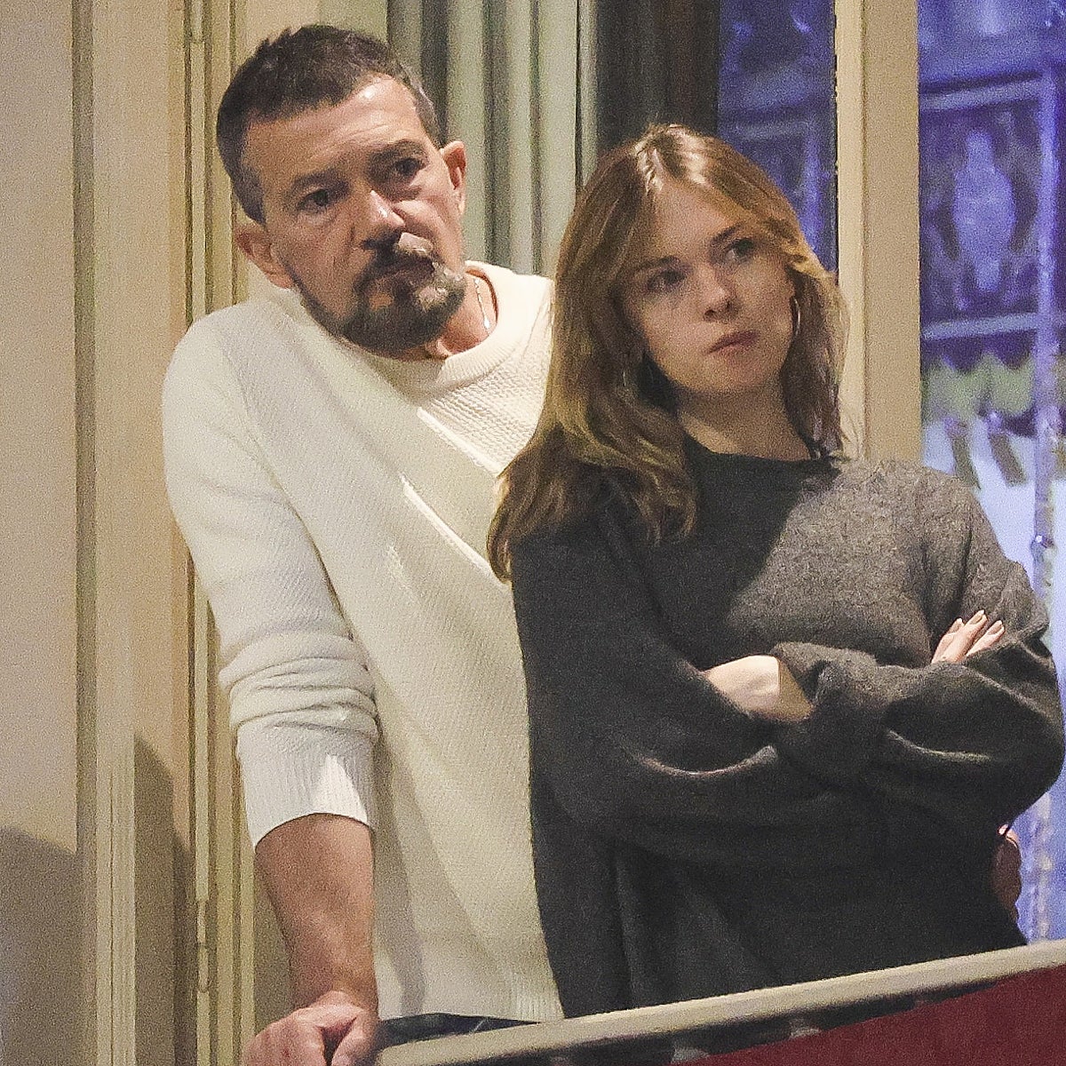 Antonio Banderas junto a su hija Stella del Carmen en Málaga.