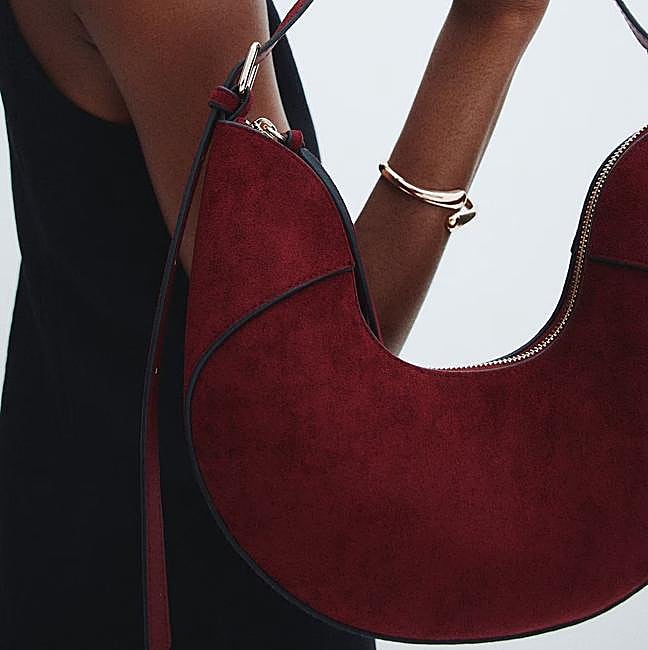 Bolso efecto ante burdeos