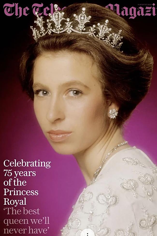 La impactante portada dedicada a la princesa real Ana, por su 75 cumpleaños.