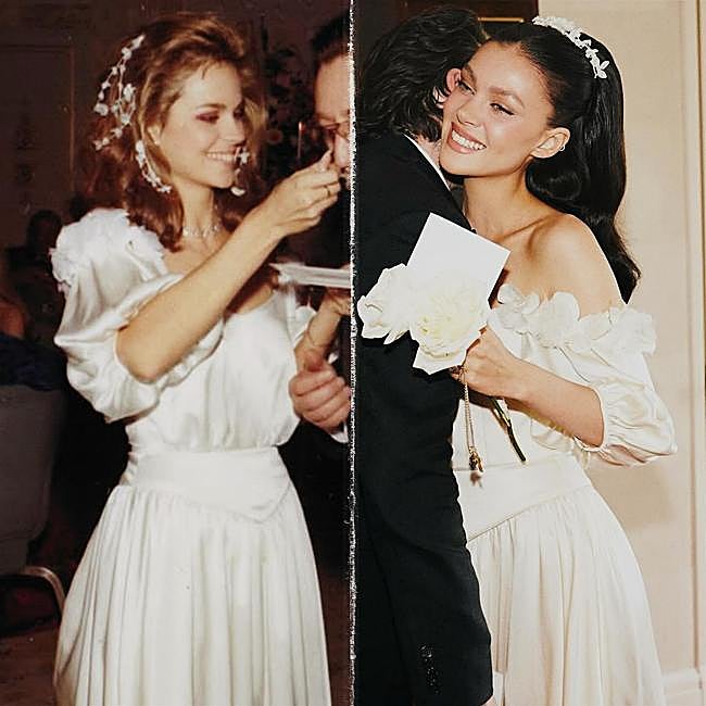 El vestido que Claudia Heffner llevó en 1985.