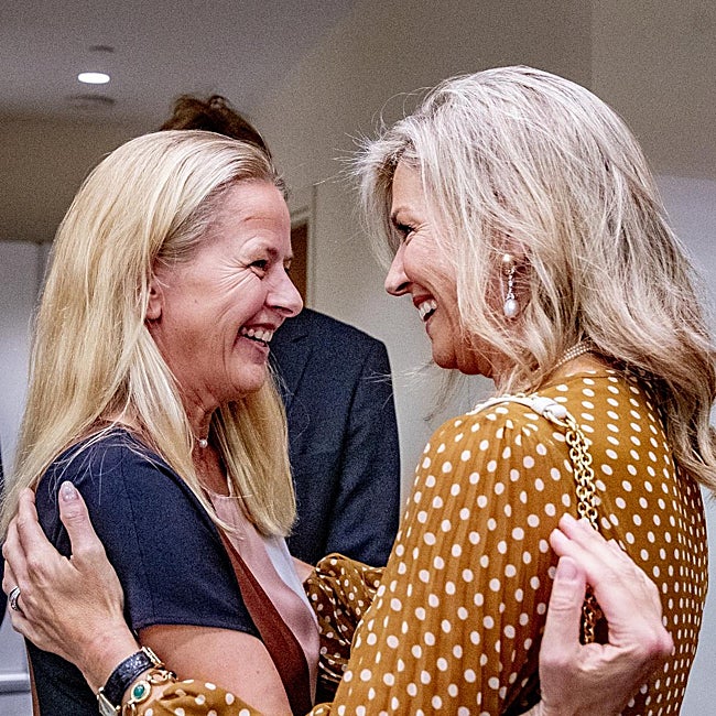 Mabel y Máxima de Holanda durante un evento de la ONU en Nueva York.