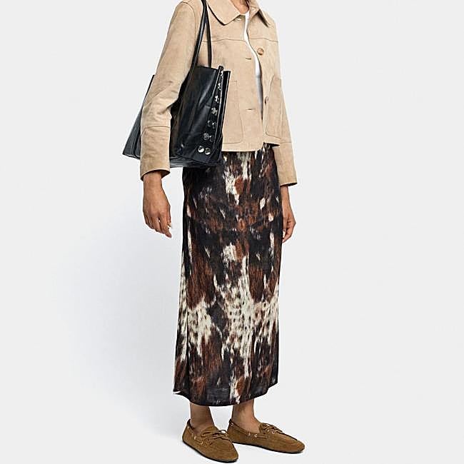 Falda animal print de malla