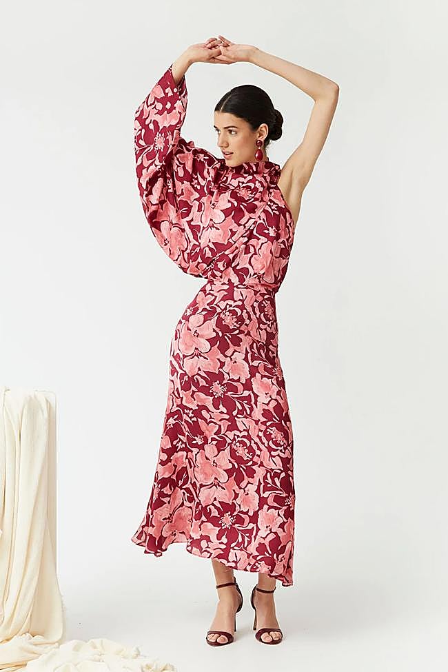 Vestido con estampado de flores de Coosy.