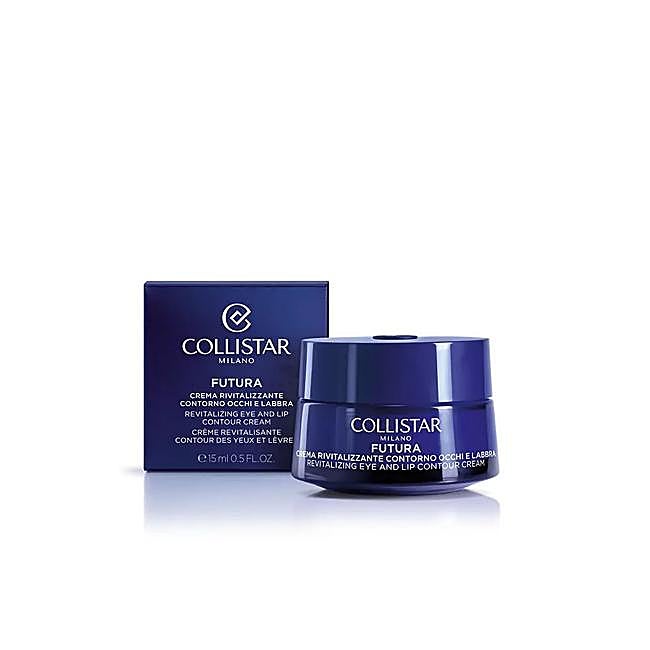 Contorno de ojos y labios revitalizante con Futura Complex de Collistar.