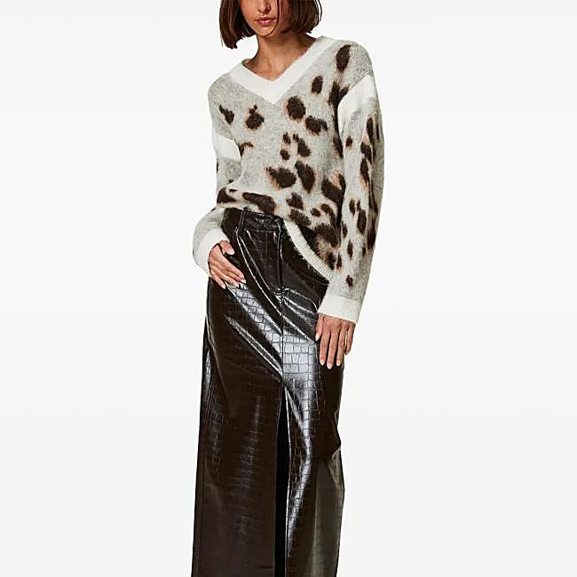 Falda marrón de Twinset, 177 euros.