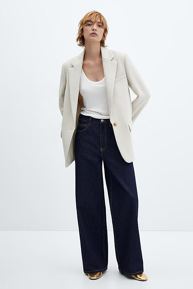 Vaquero wideleg de tiro alto de Mango Outlet.