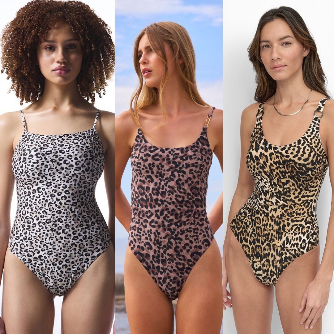 Los bañadores de leopardo de las rebajas.