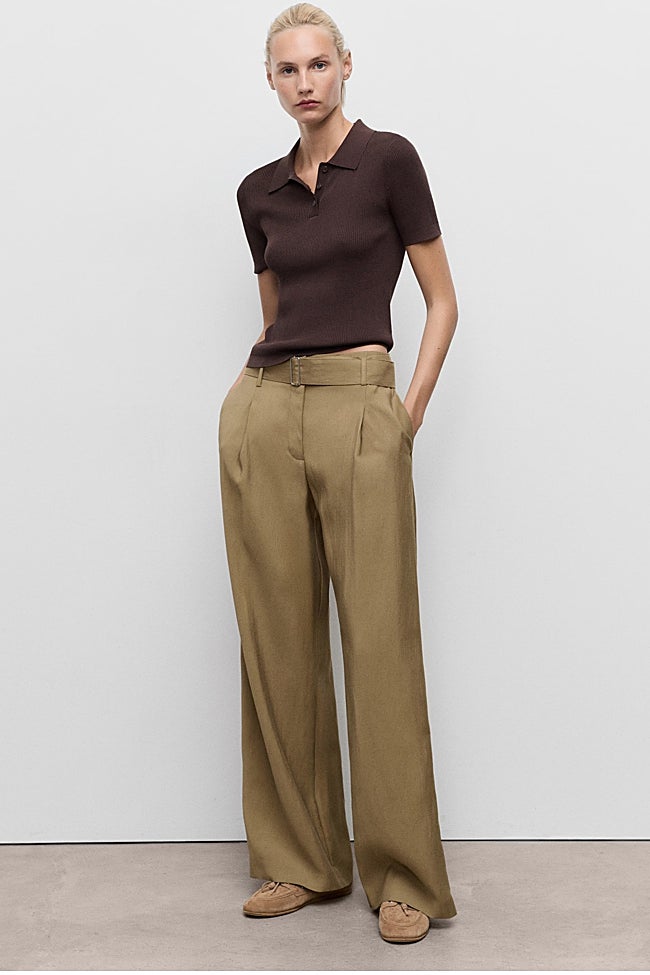 Pantalón con pinzas de Mango (39,99 euros)