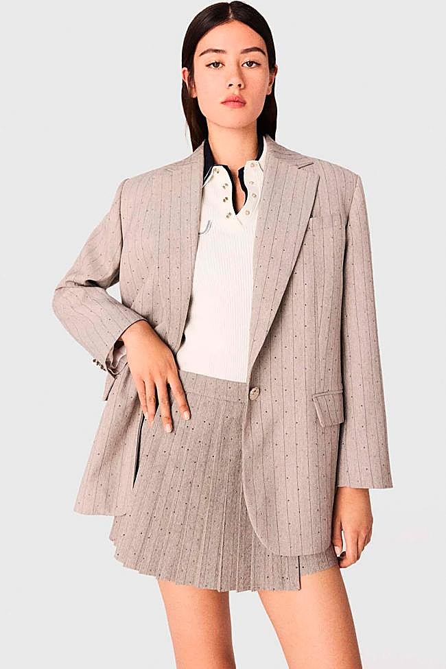 Blazer oversize en gris de Maje.