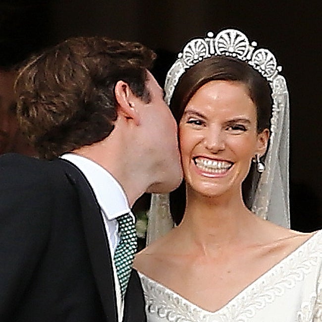 La princesa Marie Astrid con la tiara Kinsky.