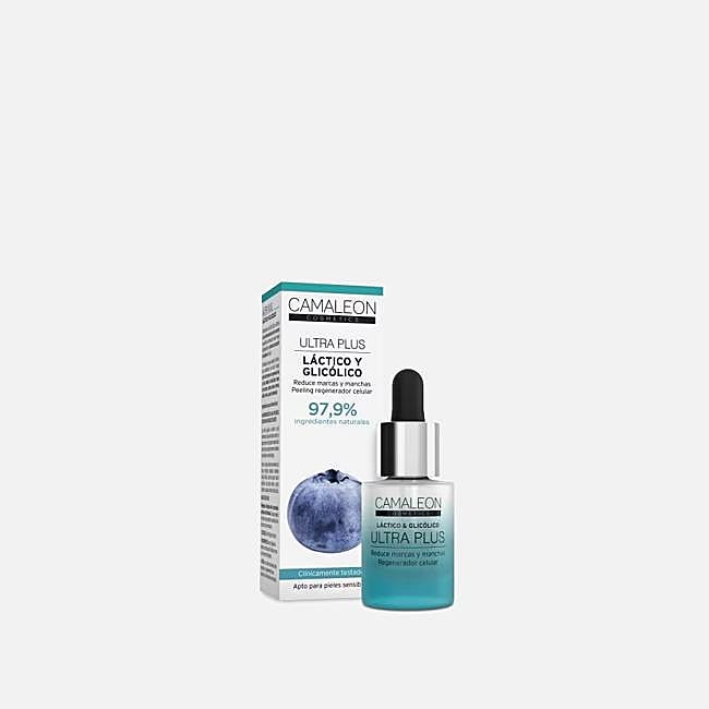 Camaleon Cosmetics Sérum Facial Ultra Plus Ácido Láctico Glicólico.